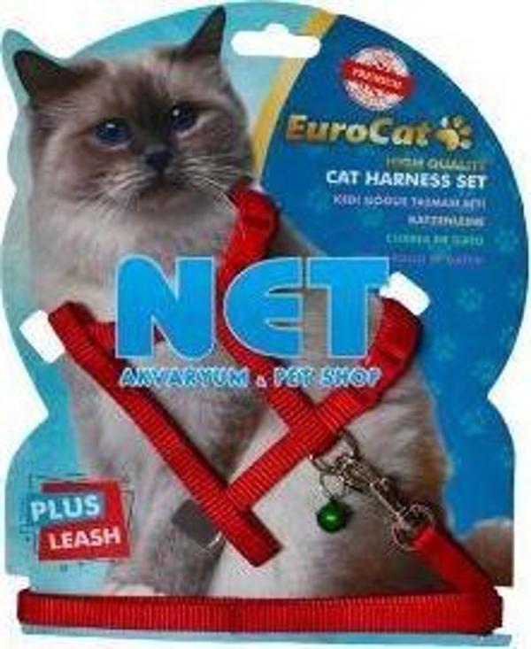 Eurocat Kedi Göğüs Tasması Düz Red  - Image 1