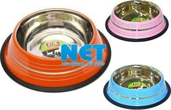 Flip 16 Oz. KE-3203PS Renkli Şeritli Mama Kab - Image 1