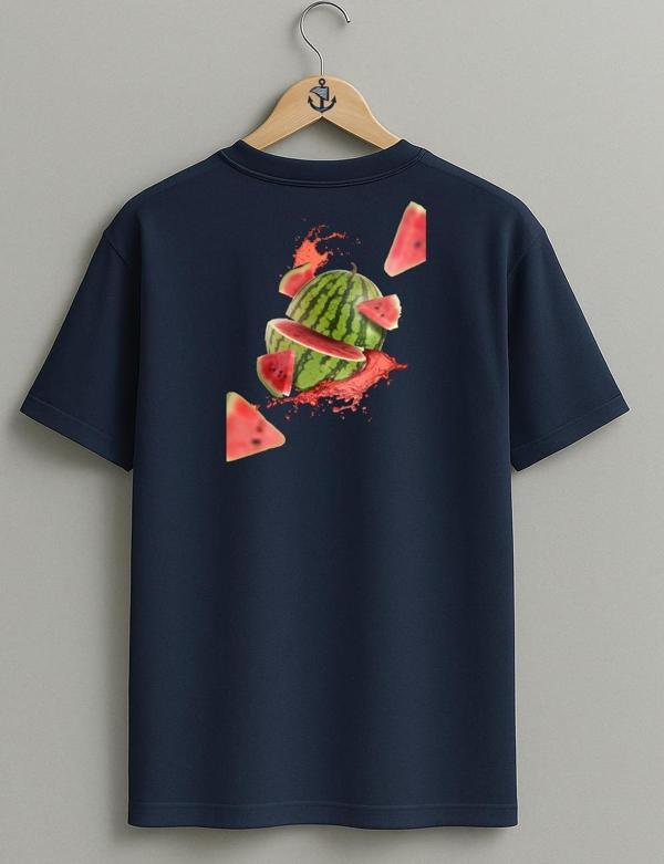 Oversize Yaz Meyvesi Karpuz Watermelon Sırt Tasarımlı Unisex T-Shirt - Image 1