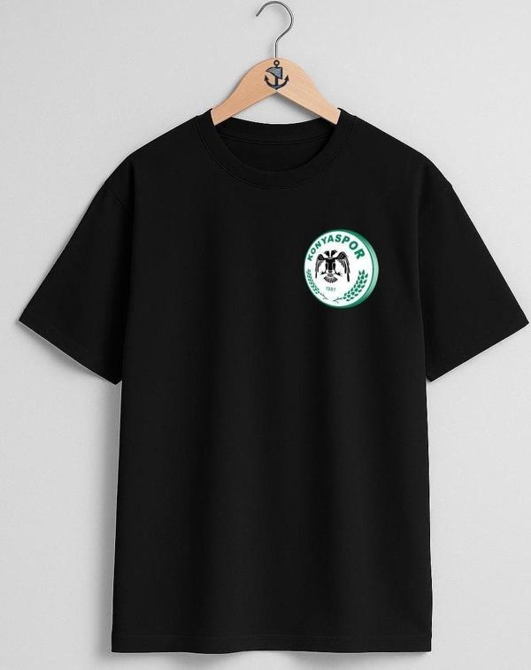 Oversize Konyaspor Cep Tasarımlı Unisex T-Shirt - Image 1