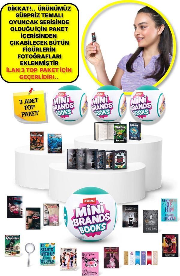 Mini Brands Mini Books Kitap Fügürleri Sürpriz Top Paket - 3 ADET - Image 1