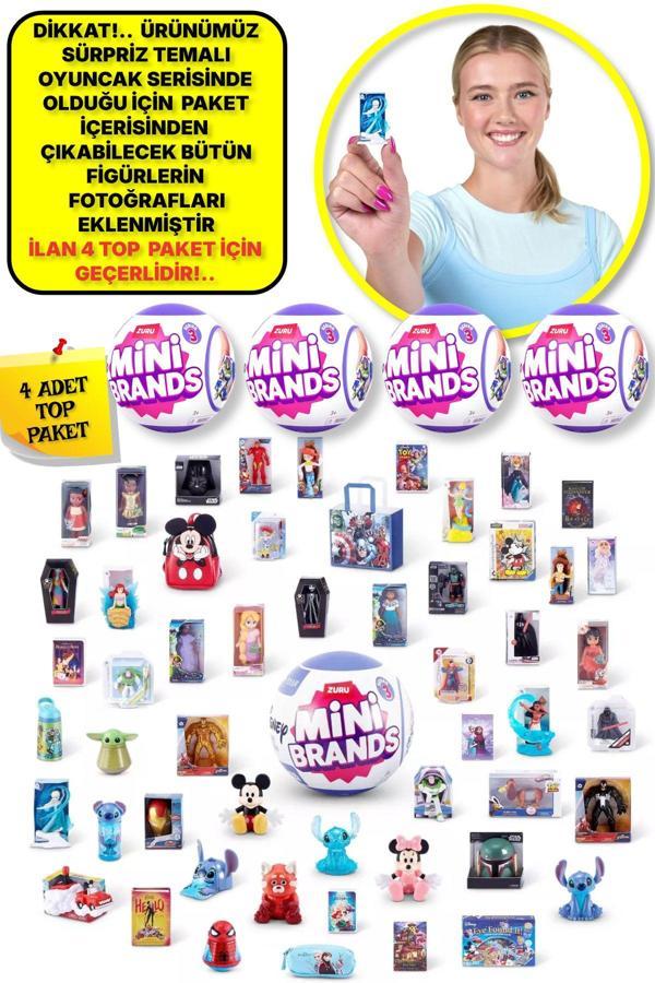 Mini Brands Mini Disney Sürpriz Figürleri Top Paket - 4 ADET - Image 1