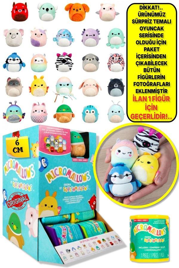 Micromallows Squishmallows Sürpriz Mini Yumuşak Peluş Oyuncak Figür - 6 CM - 1 ADET - Image 1