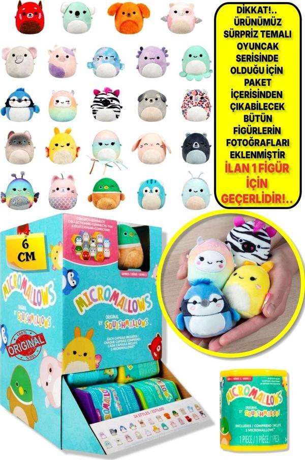 Micromallows Squishmallows Sürpriz Mini Yumuşak Peluş Oyuncak Figür - 6 CM - 1 ADET - Image 1