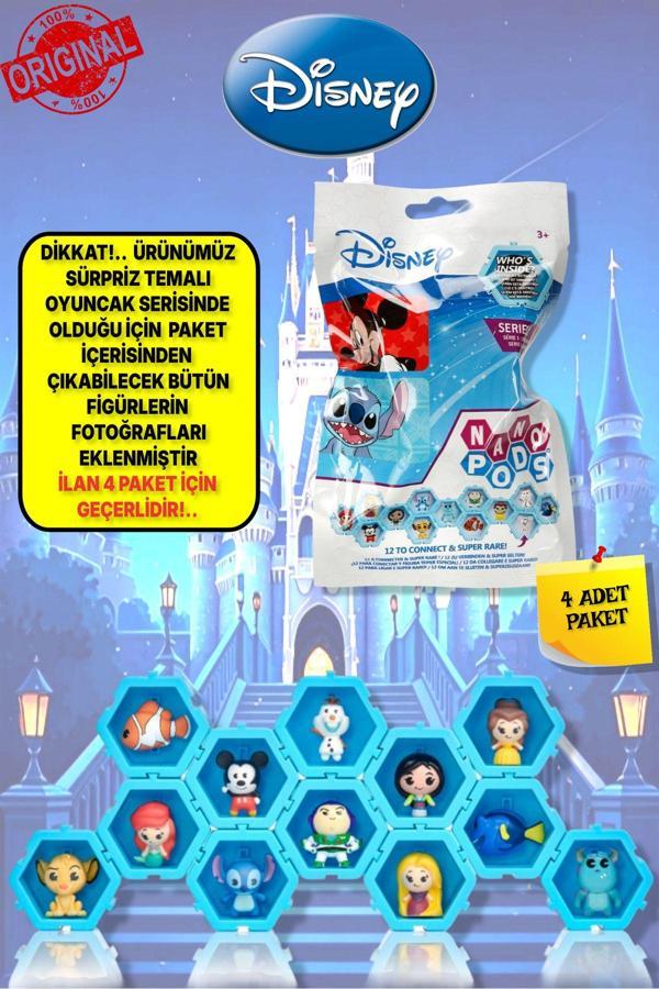 WIB Disney Pixar Nano Pods Blind   Bag Sürpriz Figür -  4 ADET - Image 1