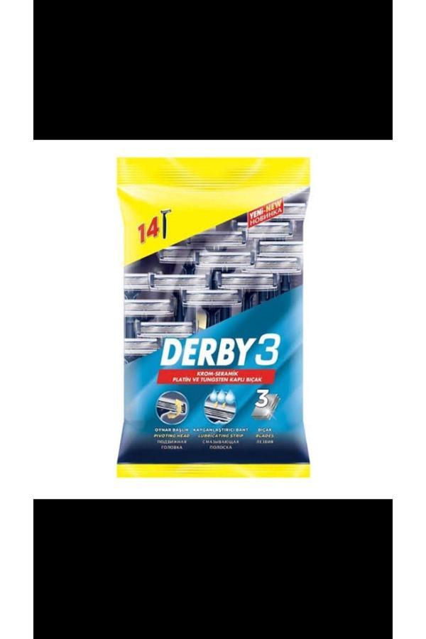 Derby 3 Tıraş Bıçağı 10+4 Poşet X 2 Adet - Image 1