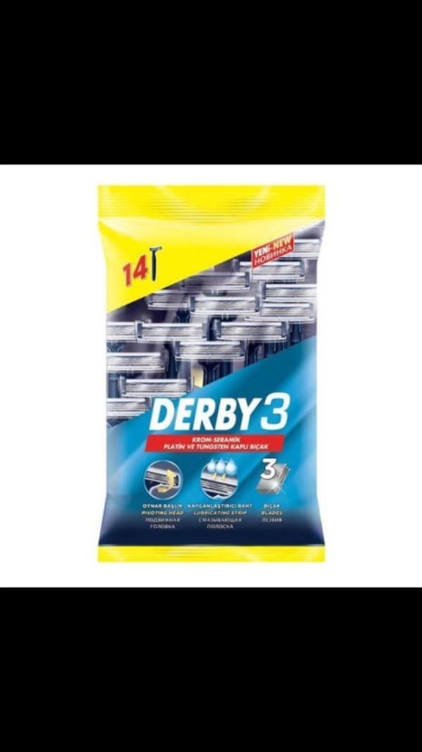 Derby 3 Tıraş Bıçağı 10+4 Poşet X 2 Adet - Image 1