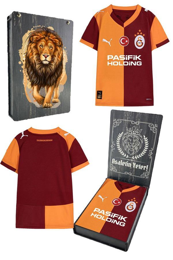 Galatasaray Orijinal Lisanslı 2025/26 Parçalı Sarı Kırmızı Yeni Sezon Çocuk Forma Aslan B - Image 1