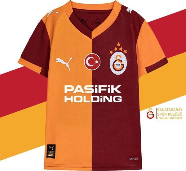 Galatasaray Orijinal Lisanslı 2025/26 Parçalı Sarı Kırmızı Yeni Sezon Çocuk Forma - Image 1