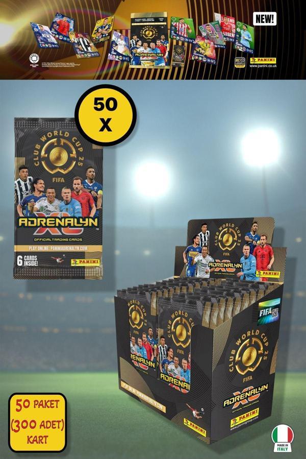 Panini Club World Cup 25 Futbolcu Kartları - 50’li Paket (300 Kart) - Image 1