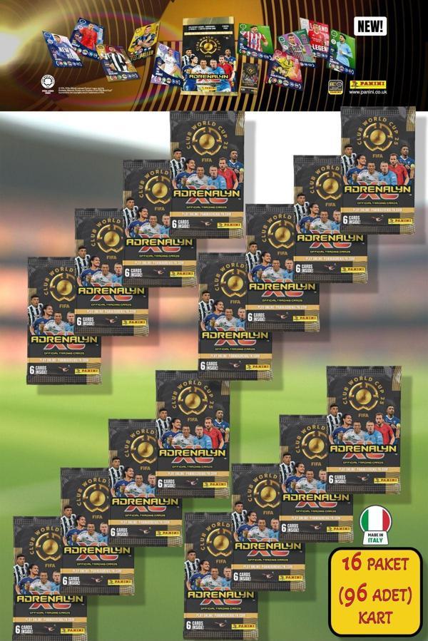Panini Club World Cup 25 Futbolcu Kartları - 16’lı Paket (96 Kart) - Image 1