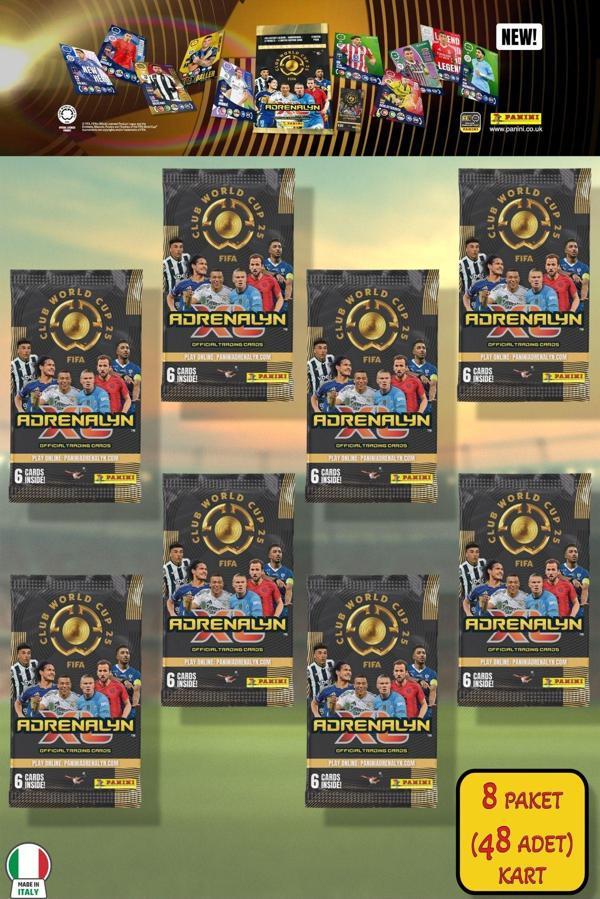 Panini Club World Cup 25 Futbolcu Kartları - 8’li Paket (48 Kart) - Image 1