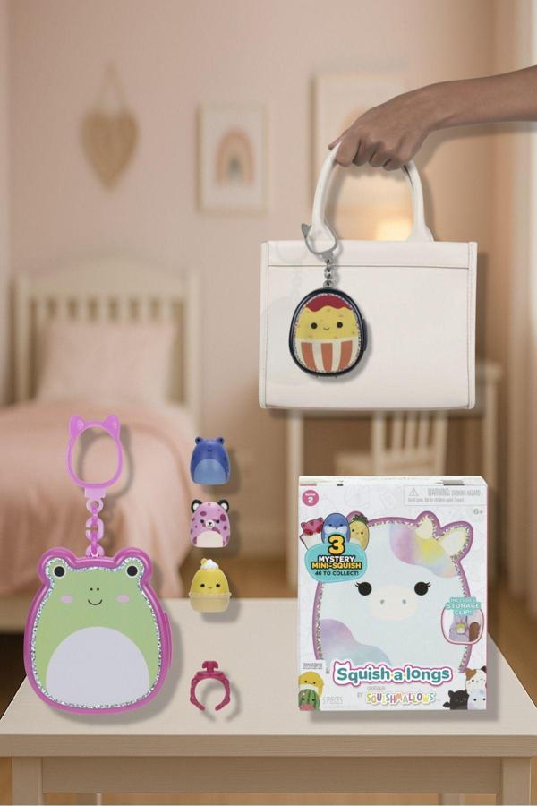 Squish - a - longs Mini Squish Sürpriz Figür Seti – Anahtarlık Yüzük & 3 Mini Karakterli Oyun Kutusu - Image 1