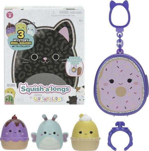 Squish - a - longs Mini Squish Sürpriz Figür Seti – Anahtarlık Yüzük & 3 Mini Karakterli Oyun Kutusu - Image 1