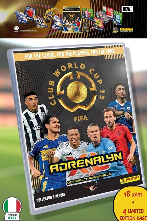 Panini Club World Cup 25 Futbolcu Kartları Başlangıç Seti Albümü (18 Kart + 4 Limited Edition) - Image 1