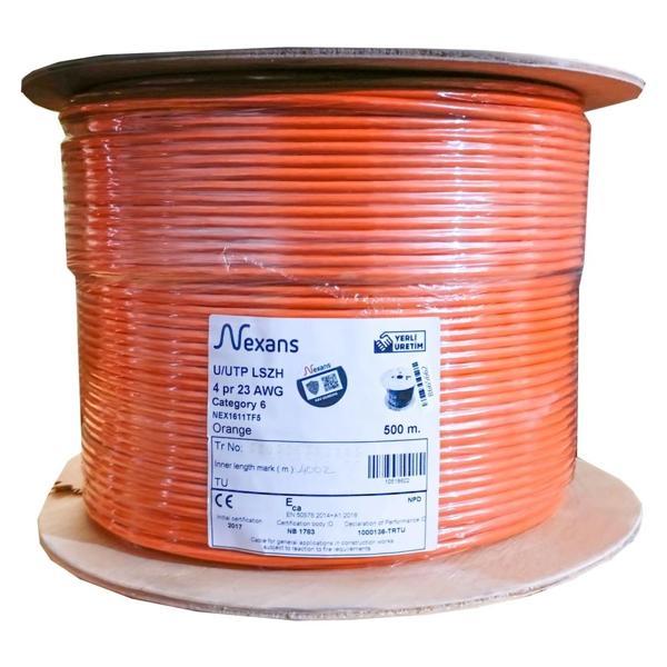 TEKNOTEG - RSR - Nexans Nex1611tf5, Turuncu, Cat6, 500m, 23awg (0,58mm), Utp, %100 Bakır, Lszh Halog - Image 1