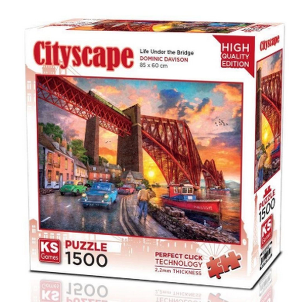 Ks Games Forth Bridge at Sunset Puzzle 1500 Parça 22039 - Image 1