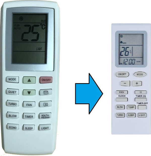 Gree YV1F7- YV1F7F Klima Kumandası – Eşdeğer - Image 1
