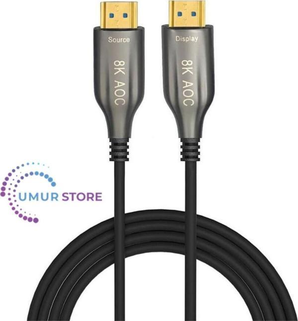 40 Metre - Aoc Fiber HDMI 2.1 Kablo - 48GBPS, 8K@60Hz, 4K@120Hz, 4K@60Hz, Earc, D-Hdr, Dolby Vision - Image 1