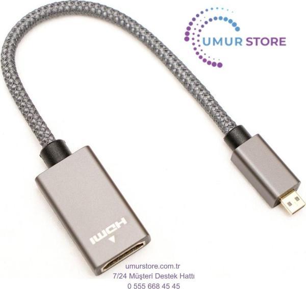 Micro HDMI To HDMI Çevirici Kablo 4K 60Hz 20CM - Image 1
