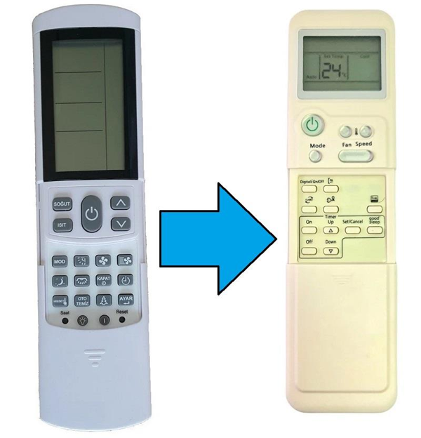 Daewoo İnverter Klima İle Uyumlu Kumanda-Resimde Sağdaki Gönderilir - Image 1
