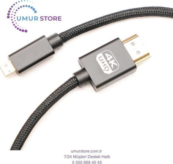 Micro HDMI To HDMI Kablo 4K 60Hz 2m - Image 1