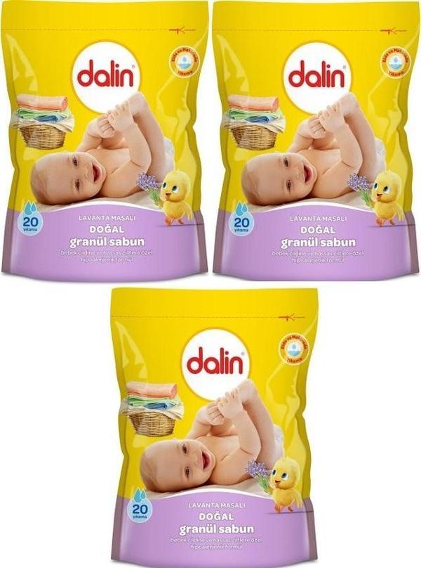 Dalin Doğal Granül Sabun Toz Deterjan 3'lü 1000*3 3000 Gr - Image 1