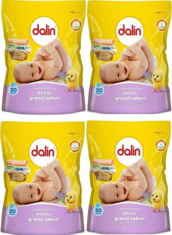 Dalin Doğal Granül Sabun Toz Deterjan 4'lü 1000*4 4000 Gr - Image 1