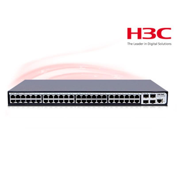 H3C S1850-52P, 48 Port, GigaBit, L2, 1 Port GigaBit Uplink, 4 Port GigaBit SFP, Web Yönetilebilir, Masaüstü Switch - Image 1
