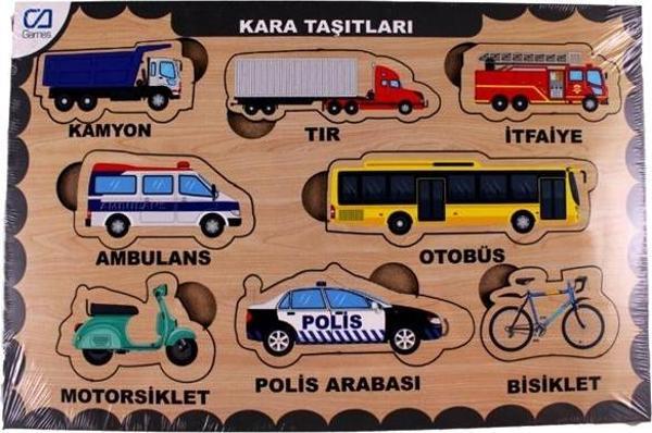 Ca Games Ahşap Puzzle Kara Taşıtları 19X29 - Image 1
