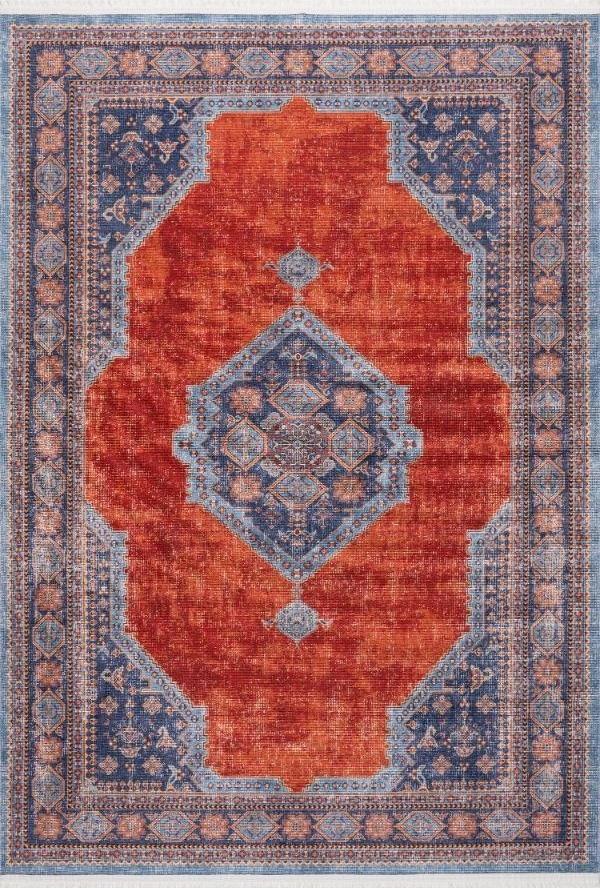 Pastel Halı Twist PS1246 Kırmızı Lacivert Serisi Salon Oturma Yatak Odası Halısı - Image 1