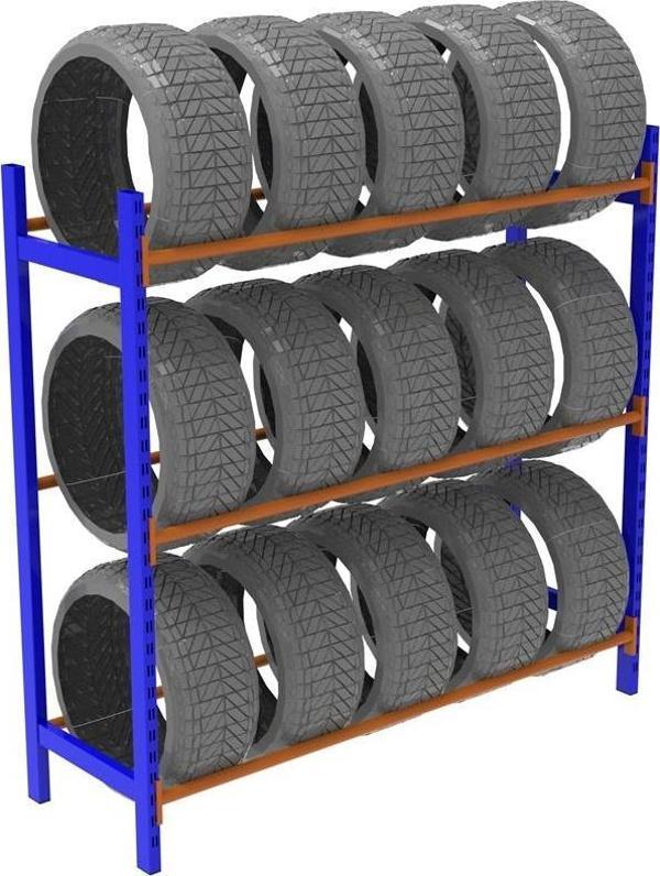 3 Katlı Lastik Rafı - Lastik İstifleme Rafı - Image 1