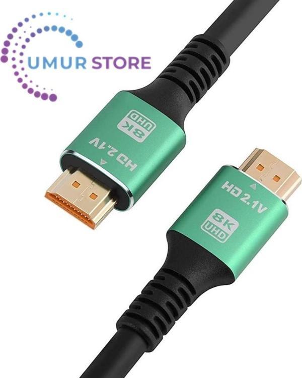 5mt 8k 60HZ HDMI 2.1 - Ethernet 48 Gbps Metal Başlık HDMI Kablo - Image 1