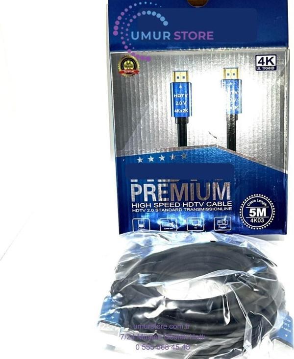 5 Metre HDMI Kablo 2.0V 4K Ultra Hd 4k*2k High Performance 19+1 Ethernet 5m HDMI Cable - Image 1