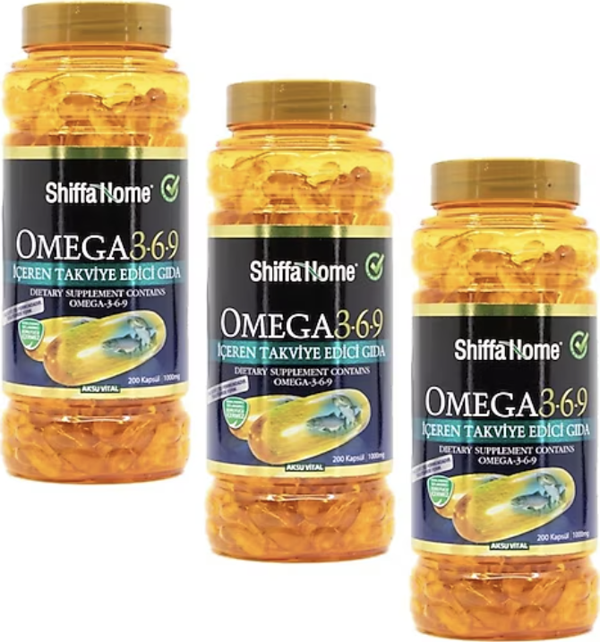 Shiffa Home Omega 3-6-9 1000 mg 200 Kapsül 3'lü - Image 1