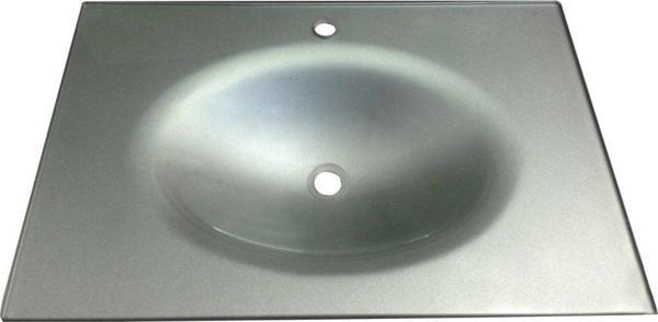 Cam Lavabo 12 mm 70 x 56 cm Metalik Gri - Image 1