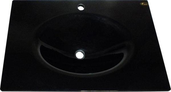 Cam Lavabo 15 mm 80 x 56 cm Siyah - Image 1