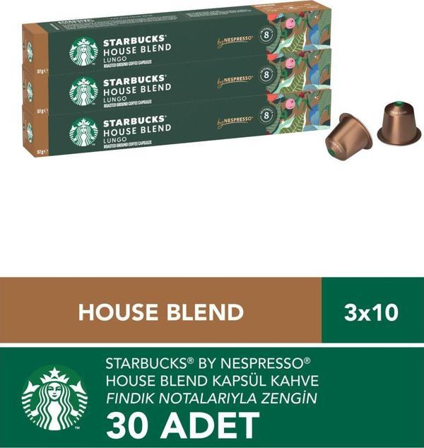 Starbucks By Nespresso House Blend Kapsül Kahve 3 X 10 adet  - Image 1