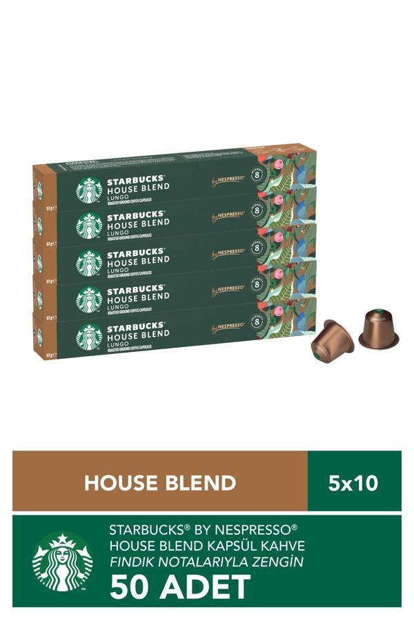 Starbucks By Nespresso House Blend Kapsül Kahve 5 X 10 adet  - Image 1