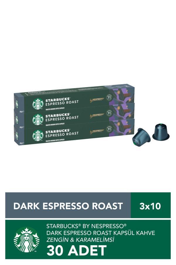 Starbucks By Nespresso Dark Espresso Roast Kapsül Kahve 3 X 10 adet  - Image 1