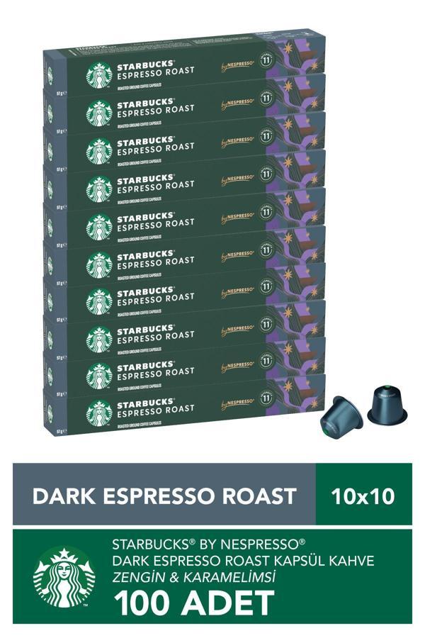 Starbucks By Nespresso Dark Espresso Roast Kapsül Kahve 10 X 10 adet  - Image 1