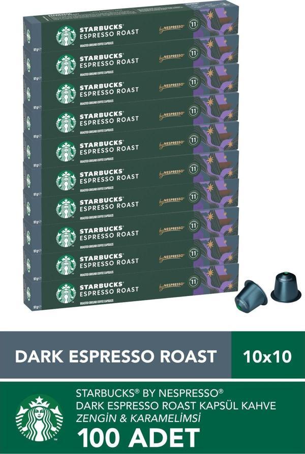 Starbucks By Nespresso Dark Espresso Roast Kapsül Kahve 10 X 10 adet  - Image 1