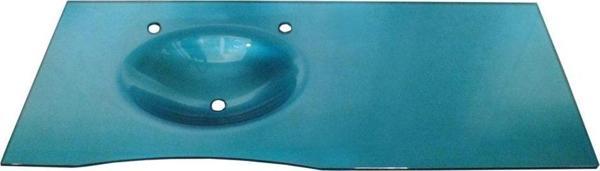 Kuaför Cam Lavabo 12 mm 100 x 56 cm M.Turkuaz KO19 - Image 1