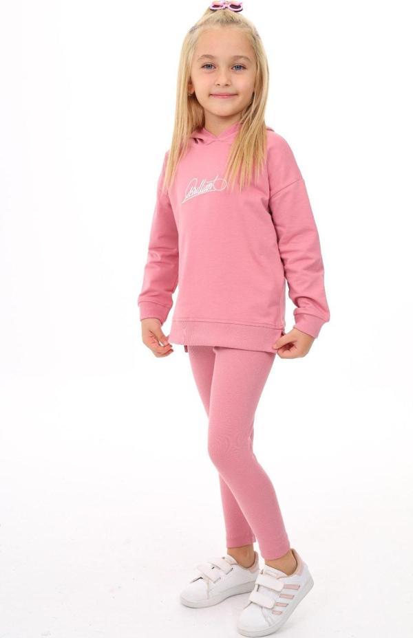 Toontoy Kız Çocuk Nakışlı Taytlı Takım - Image 1