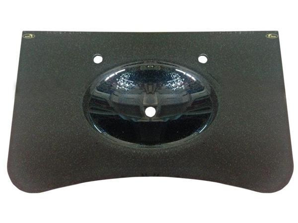 Kuaför Cam Lavabo 12 mm 100 x 56 cm Siyah KO20 - Image 1