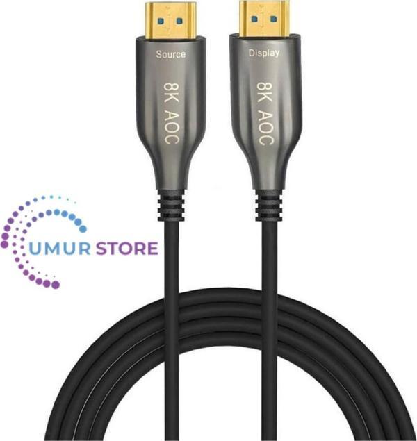 15 Metre - Aoc Fiber HDMI 2.1 Kablo - 48GBPS, 8K@60Hz, 4K@120Hz, 4K@60Hz, Earc, D-Hdr, Dolby Vision - Image 1