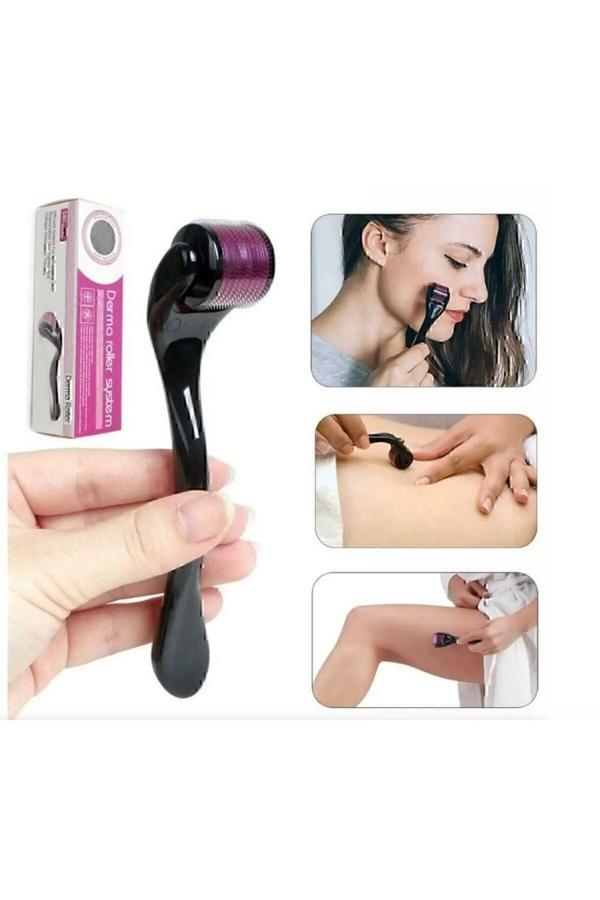 Teknotrust Titanyum Uçlu 540 Iğneli Derma Roller 1 Mm Iğne Cilt Yüz Vücut Yenileme Masaj Aleti - Image 1