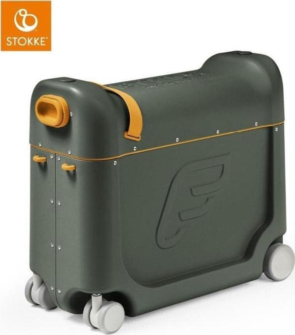 Stokke Jetkids Tekerlekli Bavul & Koltuk, Golden Olive - Image 1