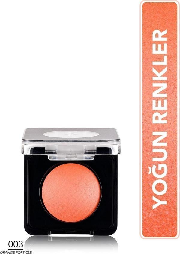 Flormar Yoğun Işıltılı Göz Farı - Baked Eyeshadow -003 Orange Popsicle- 8682536052382 - Image 1