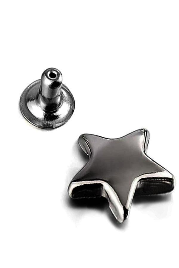 9 MM Platin Renk 30 Adet Perçin Yıldız Rivet - Image 1
